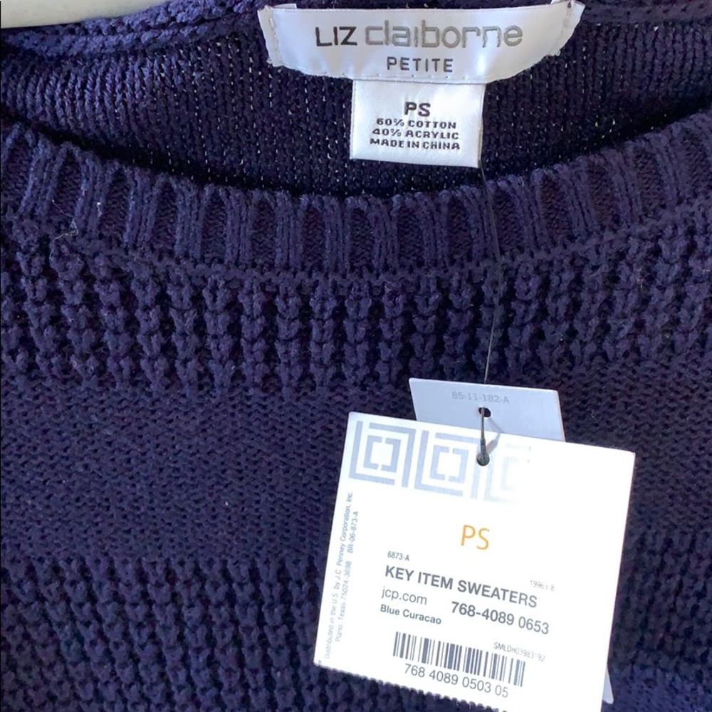NWT Petite Liz Claiborne Sweater - Picture 3 of 4